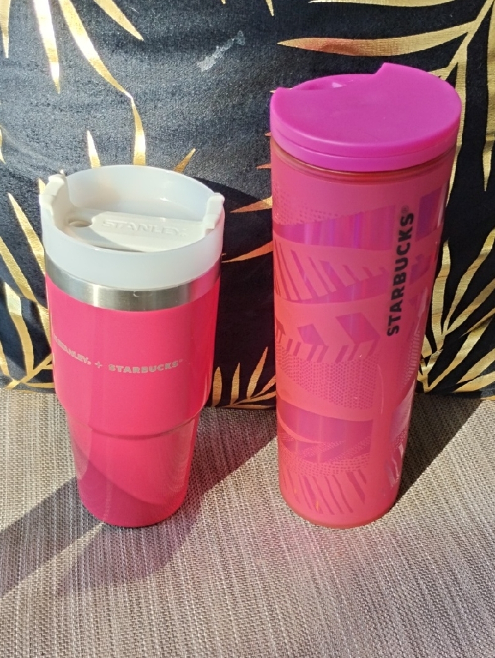 Starbucks Bright Pink Travel Tumbler Duo
